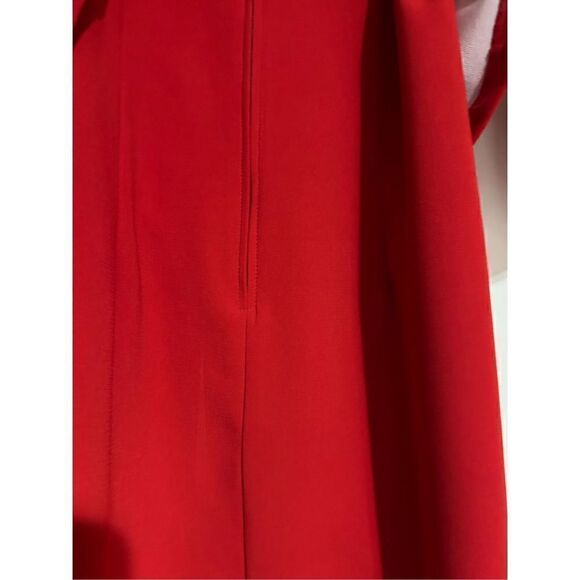 Vintage Sag Harbor Suit 2 Piece Red Matching Jacket & Midi Dress Size 12 New Tag - Picture 8 of 13